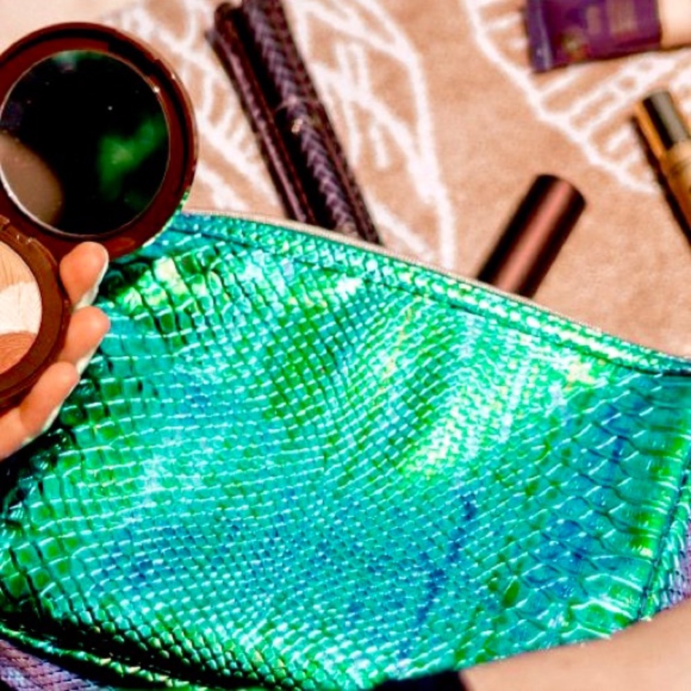 Tarte Cosmetics Emerald Iridescent Mermaid Bag